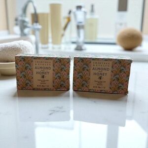 Crabtree & Evelyn Almond & Honey Soap 2-Pack | 7 oz Bars | Triple-Milled Luxury